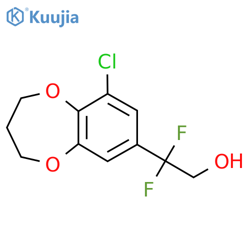 2-(9-chloro-3,4-dihydro-2H-1,5-benzodioxepin-7-yl)-2,2-difluoroethan-1-ol structure