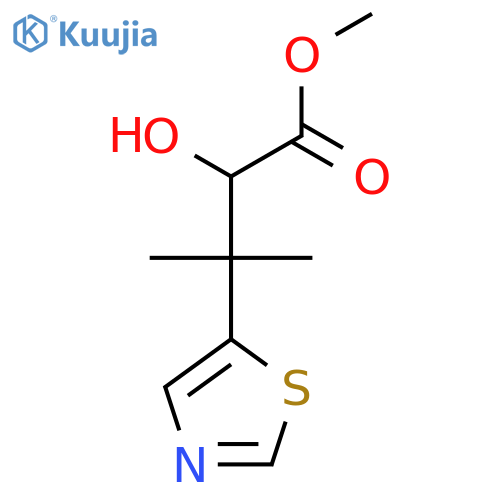 methyl 2-hydroxy-3-methyl-3-(1,3-thiazol-5-yl)butanoate structure