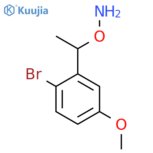 O-1-(2-bromo-5-methoxyphenyl)ethylhydroxylamine structure