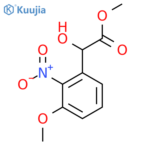 methyl 2-hydroxy-2-(3-methoxy-2-nitrophenyl)acetate structure