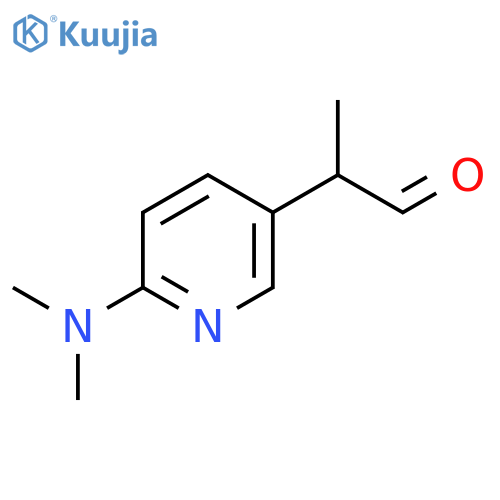2-6-(dimethylamino)pyridin-3-ylpropanal structure