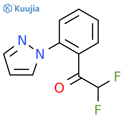 2,2-difluoro-1-2-(1H-pyrazol-1-yl)phenylethan-1-one structure