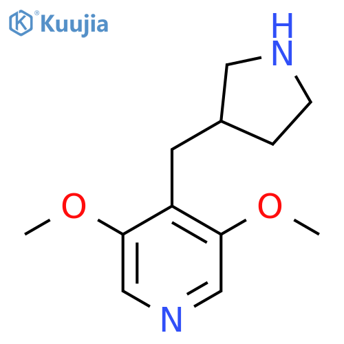 3,5-dimethoxy-4-(pyrrolidin-3-yl)methylpyridine structure