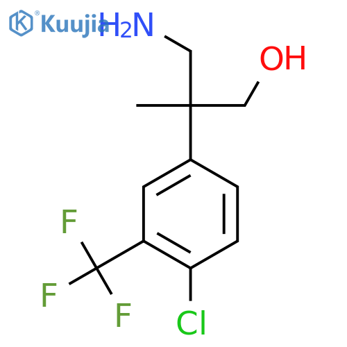3-amino-2-4-chloro-3-(trifluoromethyl)phenyl-2-methylpropan-1-ol structure