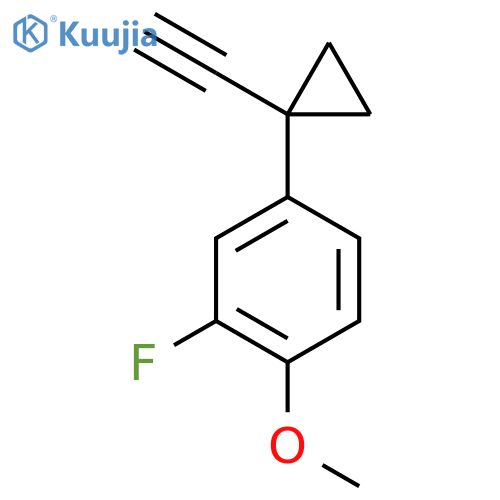 4-(1-ethynylcyclopropyl)-2-fluoro-1-methoxybenzene structure