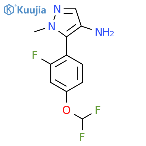 5-4-(difluoromethoxy)-2-fluorophenyl-1-methyl-1H-pyrazol-4-amine structure