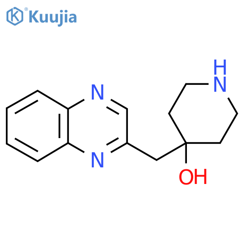4-(quinoxalin-2-yl)methylpiperidin-4-ol structure