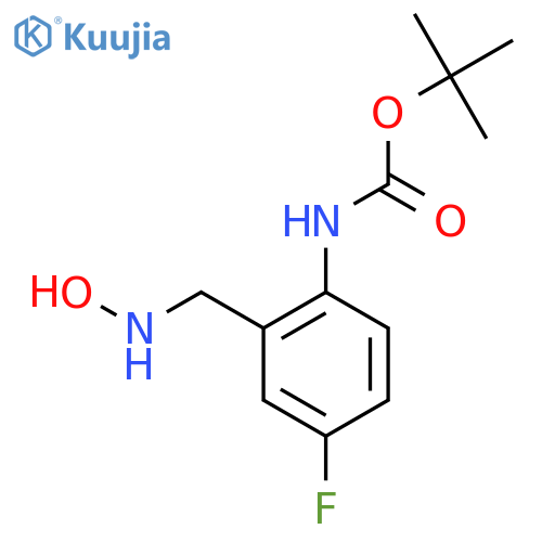 tert-butyl N-{4-fluoro-2-(hydroxyamino)methylphenyl}carbamate structure