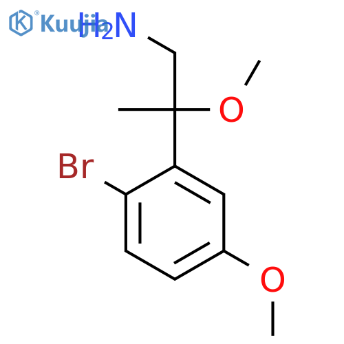 2-(2-bromo-5-methoxyphenyl)-2-methoxypropan-1-amine structure