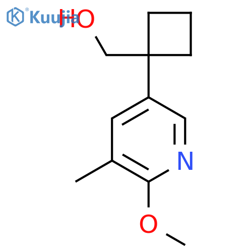 1-(6-methoxy-5-methylpyridin-3-yl)cyclobutylmethanol structure