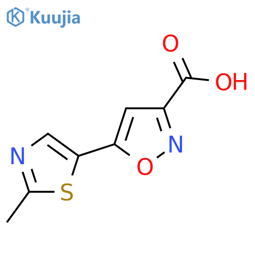 5-(2-methyl-1,3-thiazol-5-yl)-1,2-oxazole-3-carboxylic acid structure