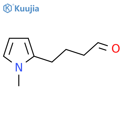 4-(1-methyl-1H-pyrrol-2-yl)butanal structure