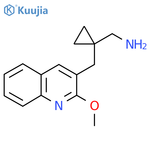 {1-(2-methoxyquinolin-3-yl)methylcyclopropyl}methanamine structure