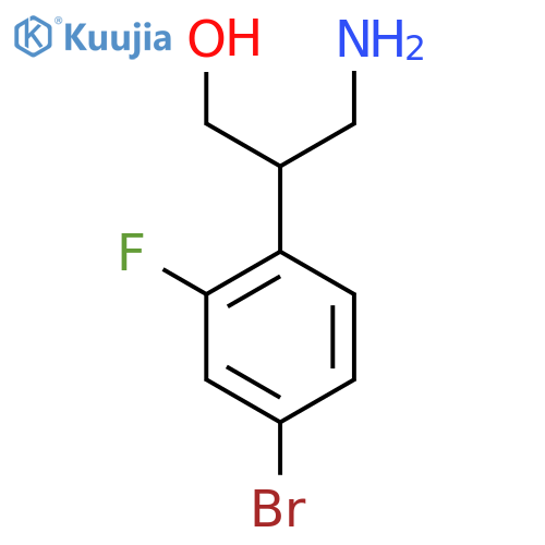 3-amino-2-(4-bromo-2-fluorophenyl)propan-1-ol structure
