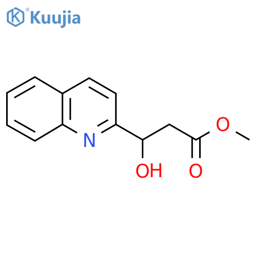 methyl 3-hydroxy-3-(quinolin-2-yl)propanoate structure