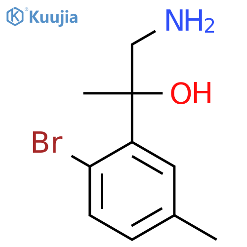 1-amino-2-(2-bromo-5-methylphenyl)propan-2-ol structure
