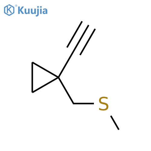 1-ethynyl-1-(methylsulfanyl)methylcyclopropane structure