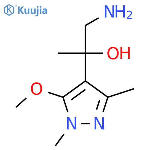 1-amino-2-(5-methoxy-1,3-dimethyl-1H-pyrazol-4-yl)propan-2-ol structure