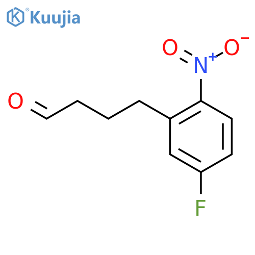 4-(5-fluoro-2-nitrophenyl)butanal structure