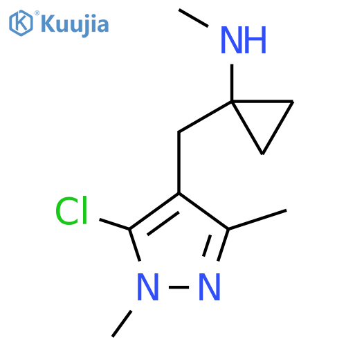 1-(5-chloro-1,3-dimethyl-1H-pyrazol-4-yl)methyl-N-methylcyclopropan-1-amine structure
