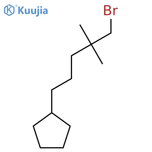 (5-bromo-4,4-dimethylpentyl)cyclopentane structure