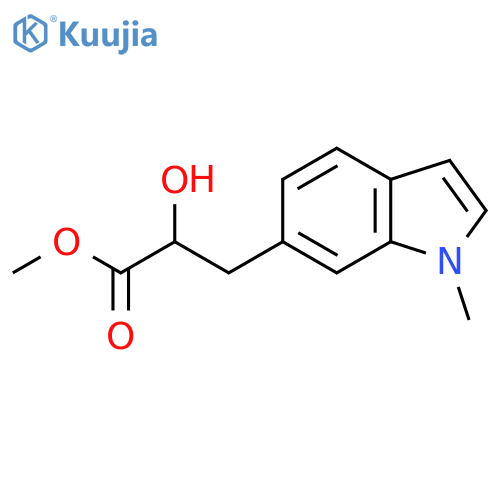 methyl 2-hydroxy-3-(1-methyl-1H-indol-6-yl)propanoate structure