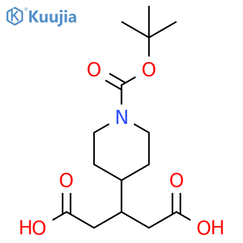 3-{1-(tert-butoxy)carbonylpiperidin-4-yl}pentanedioic acid structure