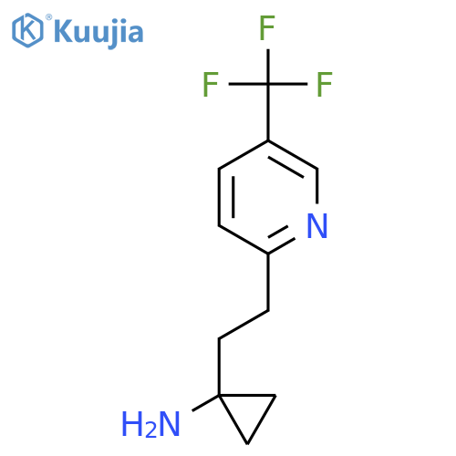 1-{2-5-(trifluoromethyl)pyridin-2-ylethyl}cyclopropan-1-amine structure