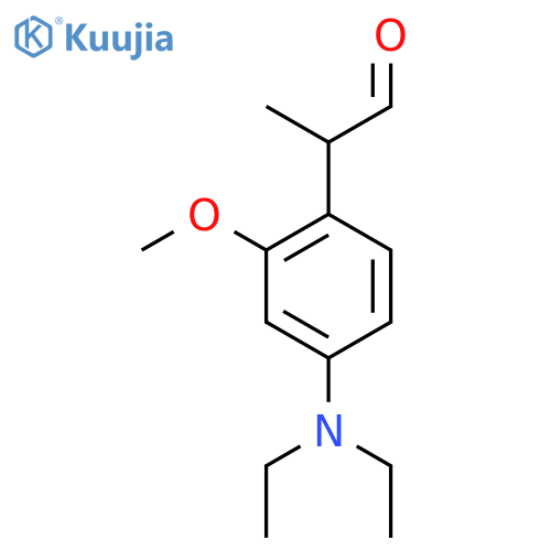 2-4-(diethylamino)-2-methoxyphenylpropanal structure