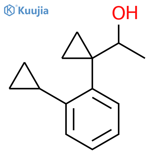 1-1-(2-cyclopropylphenyl)cyclopropylethan-1-ol structure