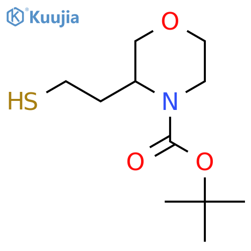 tert-butyl 3-(2-sulfanylethyl)morpholine-4-carboxylate structure