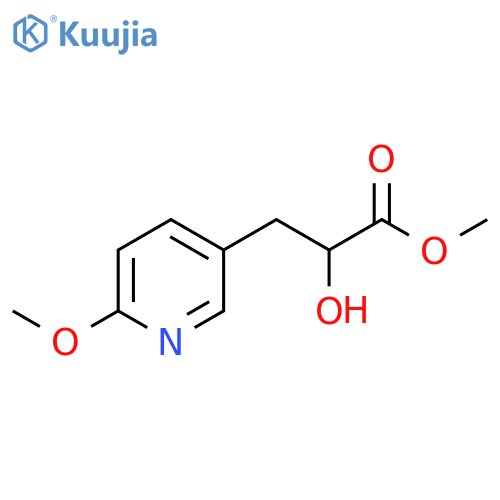 methyl 2-hydroxy-3-(6-methoxypyridin-3-yl)propanoate structure