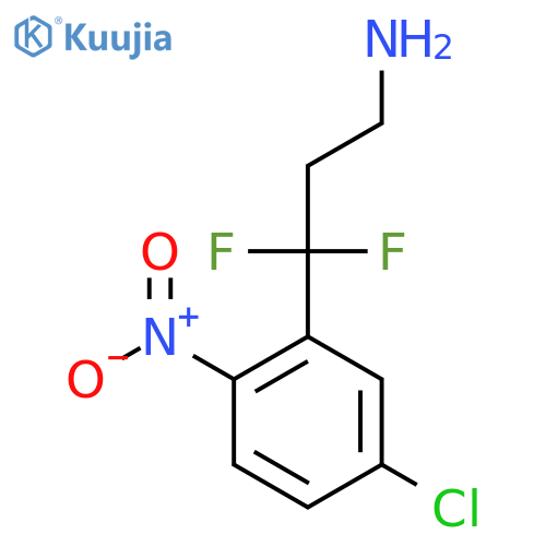 3-(5-chloro-2-nitrophenyl)-3,3-difluoropropan-1-amine structure