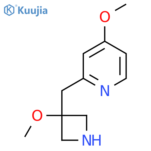 4-methoxy-2-(3-methoxyazetidin-3-yl)methylpyridine structure