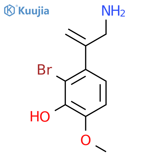3-(3-aminoprop-1-en-2-yl)-2-bromo-6-methoxyphenol structure
