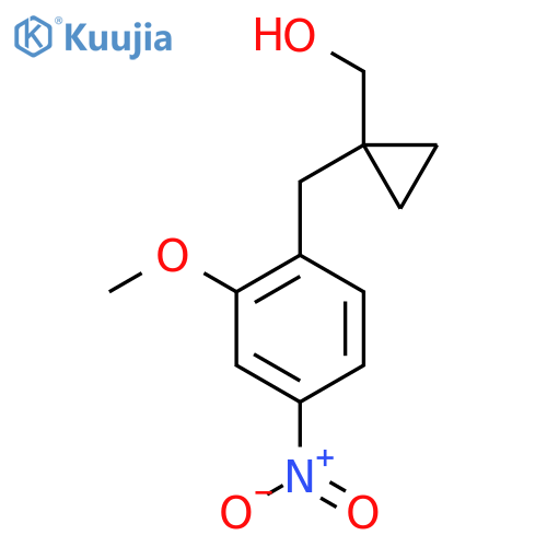 {1-(2-methoxy-4-nitrophenyl)methylcyclopropyl}methanol structure