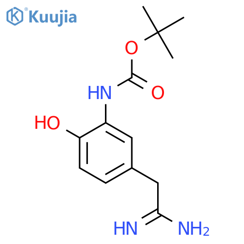 tert-butyl N-5-(carbamimidoylmethyl)-2-hydroxyphenylcarbamate structure