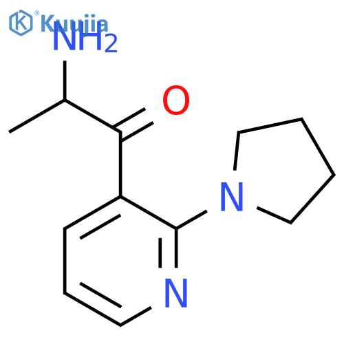 2-amino-1-2-(pyrrolidin-1-yl)pyridin-3-ylpropan-1-one structure