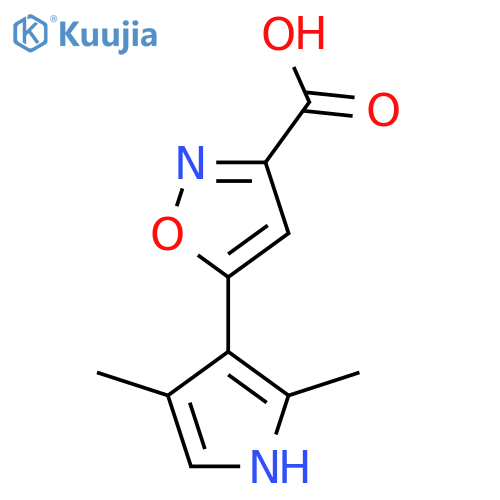 5-(2,4-dimethyl-1H-pyrrol-3-yl)-1,2-oxazole-3-carboxylic acid structure
