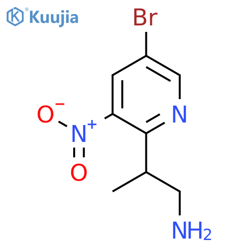 2-(5-bromo-3-nitropyridin-2-yl)propan-1-amine structure