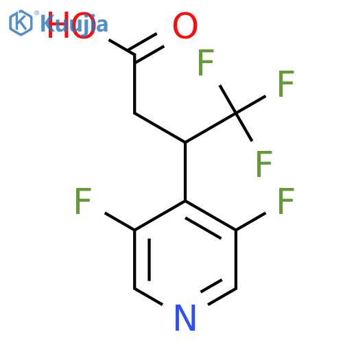 3-(3,5-difluoropyridin-4-yl)-4,4,4-trifluorobutanoic acid structure