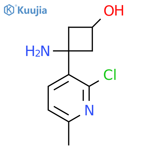 3-amino-3-(2-chloro-6-methylpyridin-3-yl)cyclobutan-1-ol structure