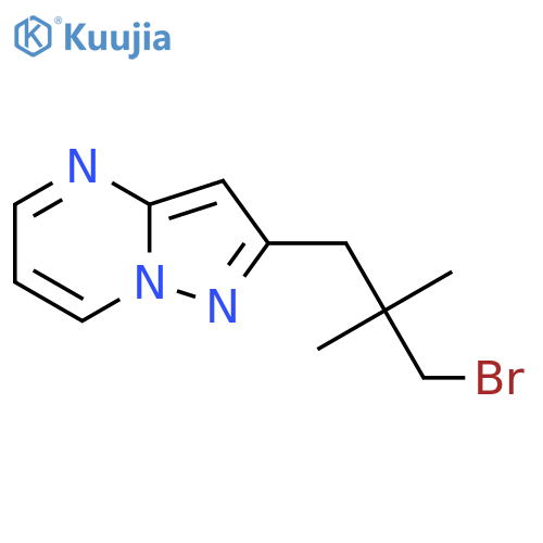 2-(3-bromo-2,2-dimethylpropyl)pyrazolo1,5-apyrimidine structure