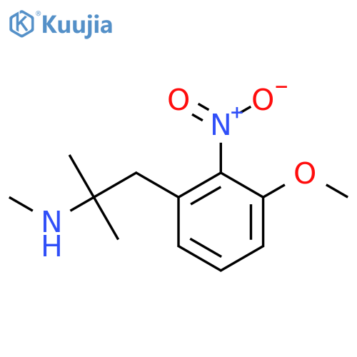 1-(3-methoxy-2-nitrophenyl)-2-methylpropan-2-yl(methyl)amine structure