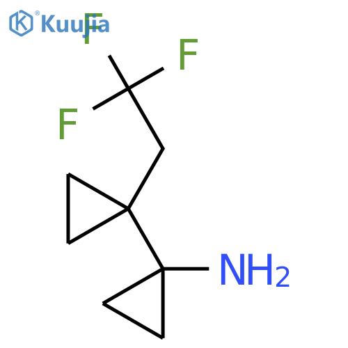 1-1-(2,2,2-trifluoroethyl)cyclopropylcyclopropan-1-amine structure
