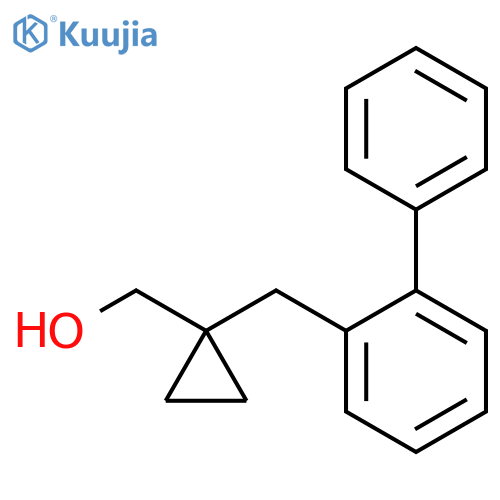 {1-(2-phenylphenyl)methylcyclopropyl}methanol structure