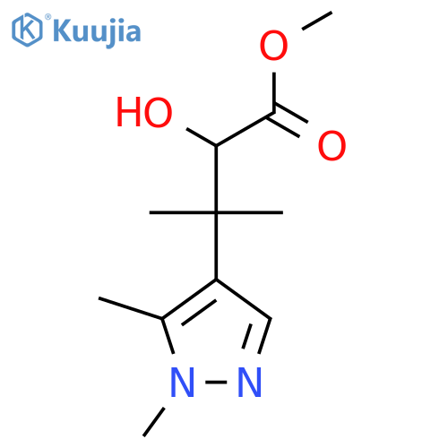 methyl 3-(1,5-dimethyl-1H-pyrazol-4-yl)-2-hydroxy-3-methylbutanoate structure