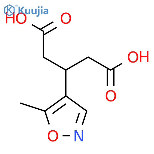 3-(5-methyl-1,2-oxazol-4-yl)pentanedioic acid structure