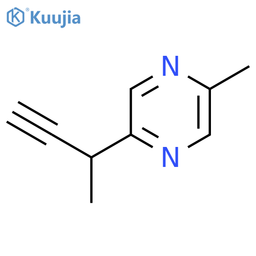 2-(but-3-yn-2-yl)-5-methylpyrazine structure