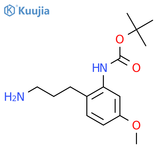 tert-butyl N-2-(3-aminopropyl)-5-methoxyphenylcarbamate structure